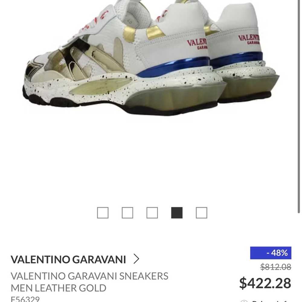 VALENTINO GARAVANI SNEAKERS MEN LEATHER GOLD